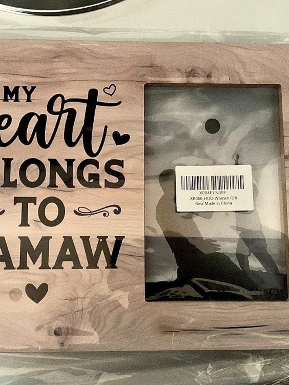 My Heart Belongs to Mamaw Wood Sign NWT
